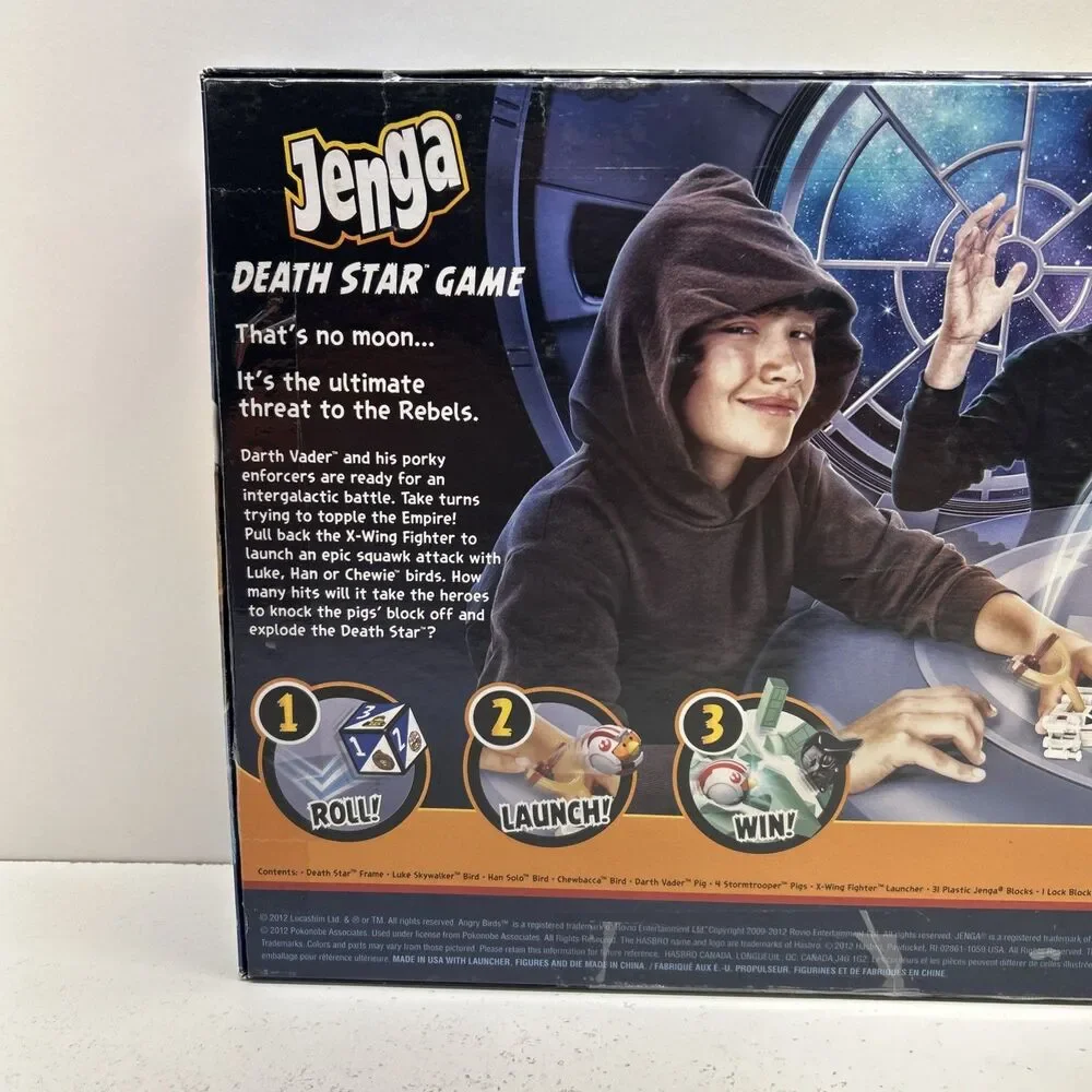 Angry Birds: Star Wars – Jenga‎ Death Star Game Hasbro Complete Great Condition